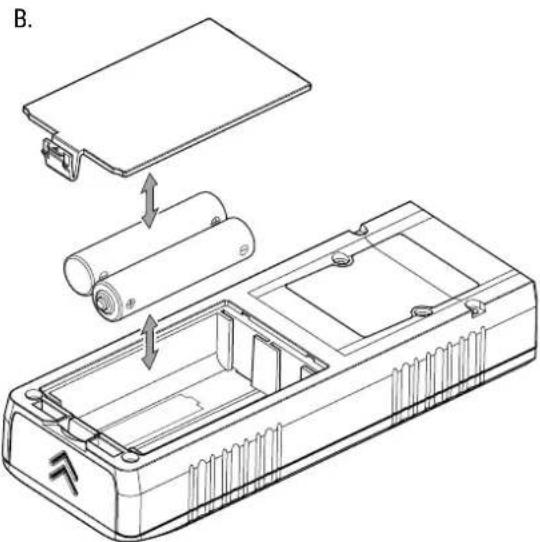 TROTEC BD16 - Remplacement des piles - 2