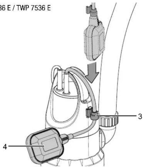 TROTEC TWP 4036 E - Réglage du contact à flotteur - 1