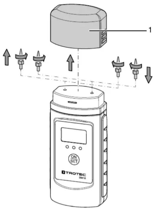 TROTEC BM18 - Remplacer les pointes de mesure - 1