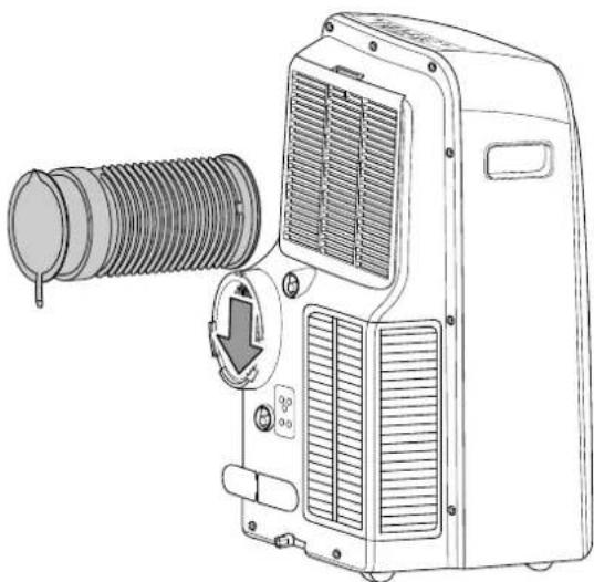 TROTEC PAC 3500 SH - Raccordement du tuyau d'évacuation d'air - 2