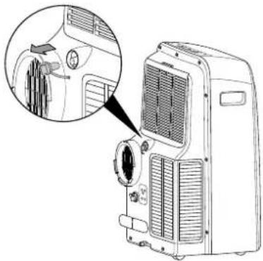 TROTEC PAC 3500 SH - Raccordement du tuyau d'évacuation de l'eau de condensation - 1