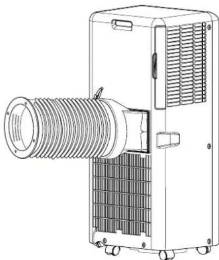 TROTEC PAC 2610 S - Raccordement du tuyau d'évacuation d'air - 3