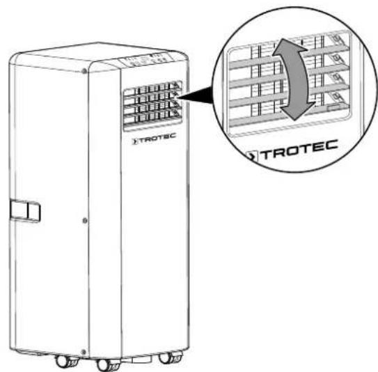 TROTEC PAC 2610 S - Ouverture des volets de ventilation - 1