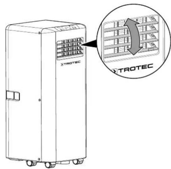 TROTEC PAC 2010 SH - Ouverture des volets de ventilation - 1