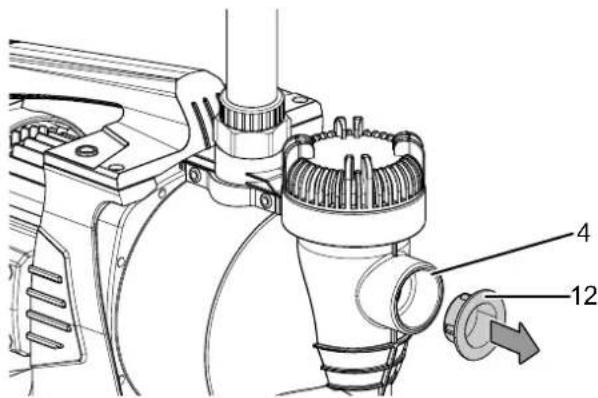 TROTEC TGP 1050 E - Raccordement de la conduite d'aspiration - 1