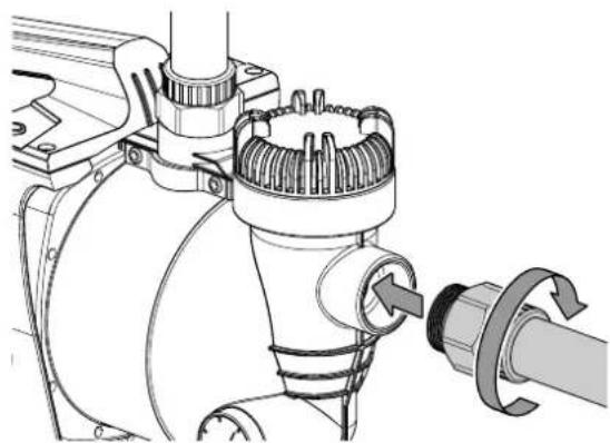TROTEC TGP 1050 E - Raccordement de la conduite d'aspiration - 2