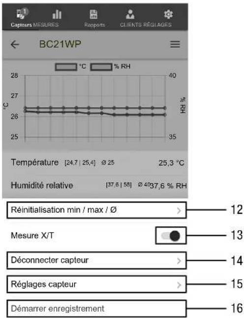TROTEC BC21WP - Paramétrages de la mesure - 1