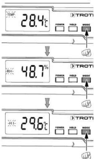 TROTEC BC25 - Choix du mode de mesure - 1