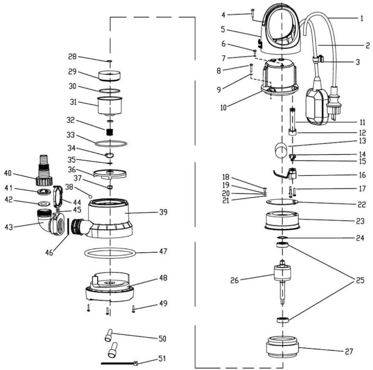 TROTEC TWP 4006 E - Nomenclature et liste des pieces de rechange TWP 4006 E / TWP 7506 E - 1