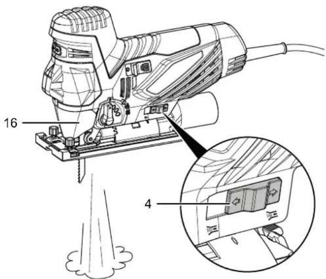 TROTEC PJSS 13230V - Réglage de la fonction soufflerie / aspiration - 1