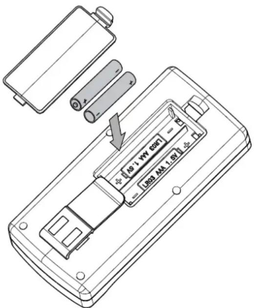 TROTEC BT40 - Insertion des piles - 2