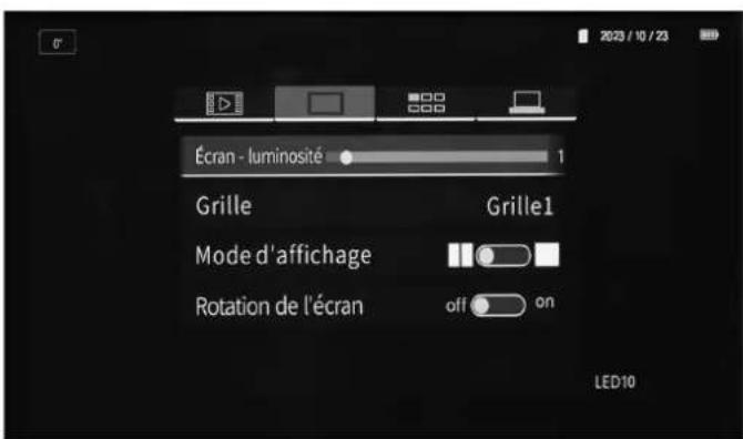 TROTEC VSP3041 - Sous-menu Paramètres d'affichage - 1