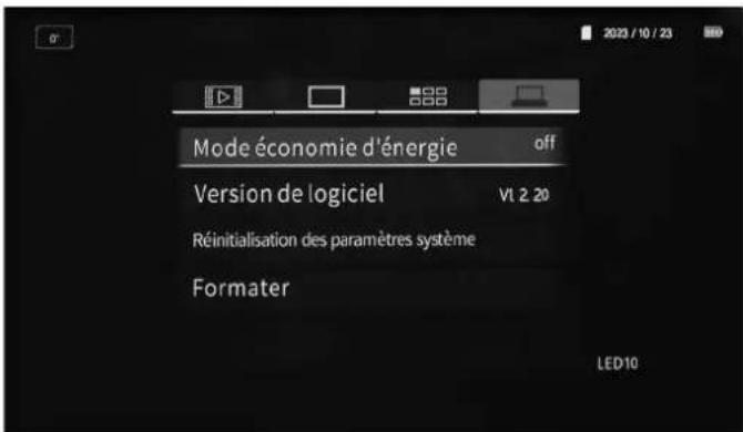 TROTEC VSP3041 - Sous-menu Paramètres système - 1