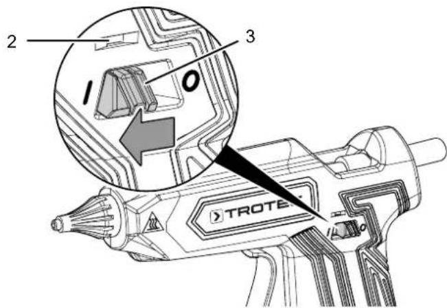 TROTEC PGGS 1020V - Mise en marche et arrêt de l'appareil - 1