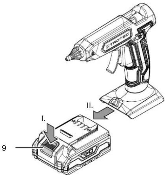 TROTEC PGGS 1020V - Extraction de la batterie - 1