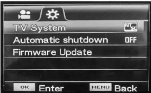 TROTEC VSC3008 - Sous-menu paramètres système - 2