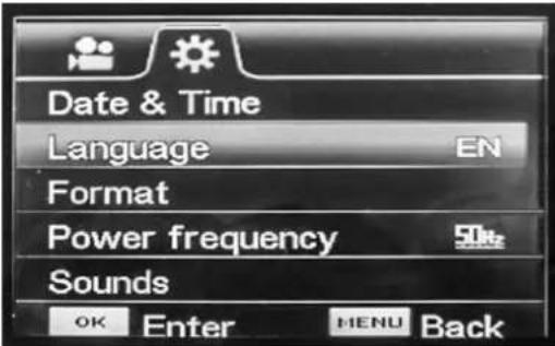 TROTEC VSC3008 - Sous-menu paramètres système - 1
