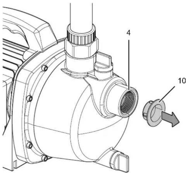 TROTEC TGP 1000 E - Raccordement de la conduite d'aspiration - 1