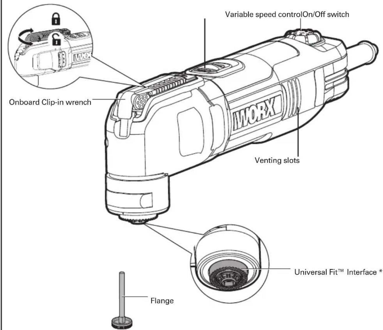 WORX WX686L.1 - 2.5A Oscillating Multi-Tool EN - 1