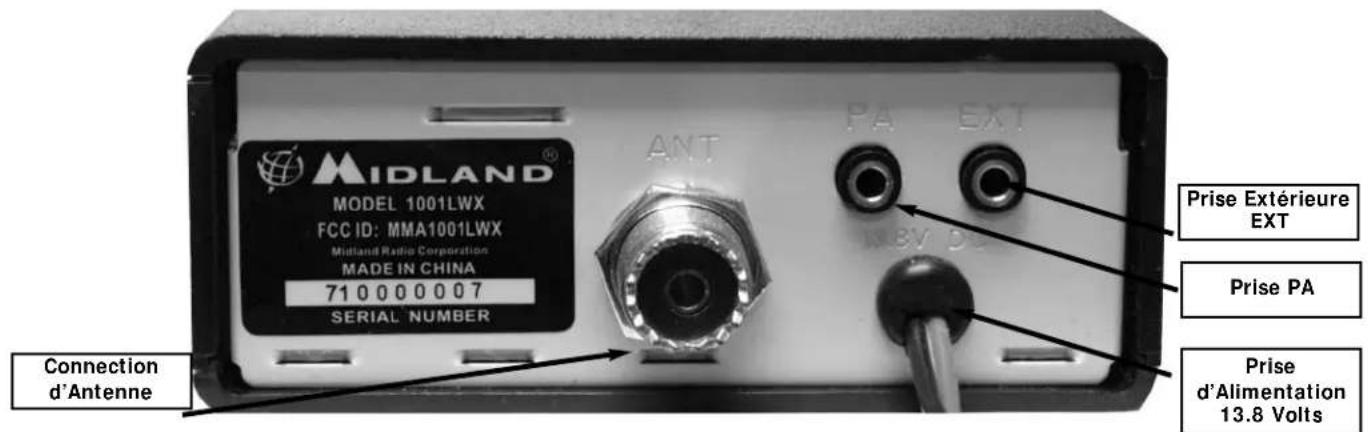 MIDLAND 1001LWX - Description de la face arrêté de votre 1001LWX - 1