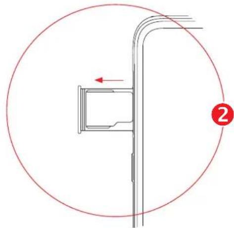 TCL 20L - Insérer ou extraire la carte SIM ou microSD - 2
