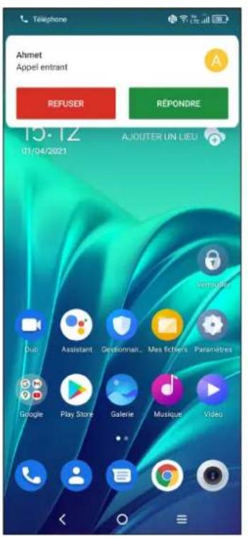 TCL 20L - Accepter ou rejeter un appel - 1