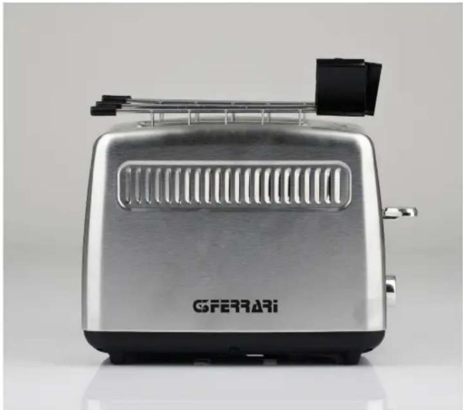 Exterior view of a Ferrari 3rd-tier toaster with heat exchanger and side-mounted grille (no text or symbols on device body)
