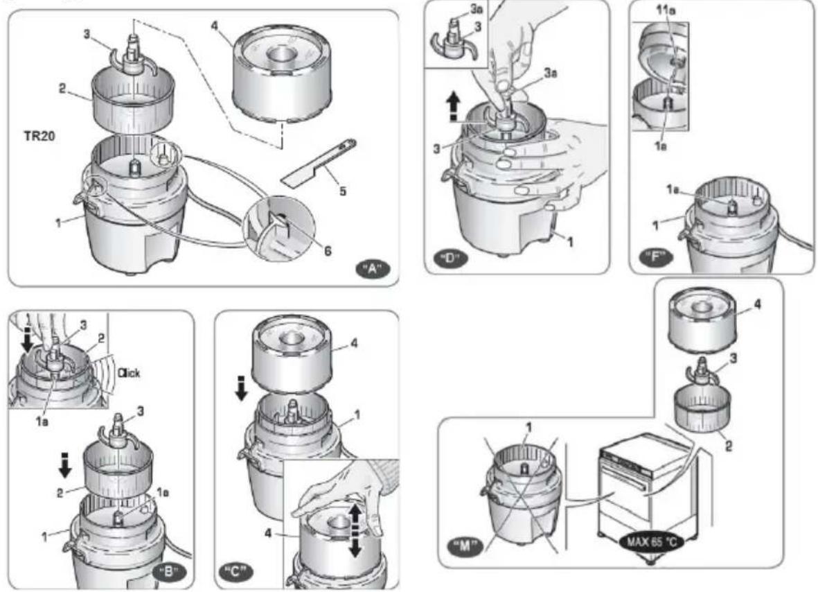 G3 Ferrari Realmix 7 G20006 - Attenzione: chiudere il coperchio prima di azionare il prodotto. Staccare la spina alla presa elettrica prima di toccare qualsiasi accessorio, specialmente le lame. - 1