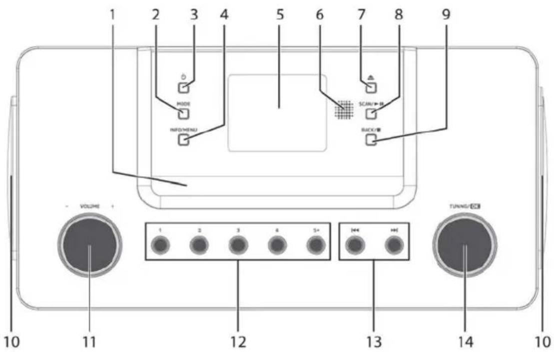 TECHNISAT DigitRadio 570 CD IR - Front view - 1