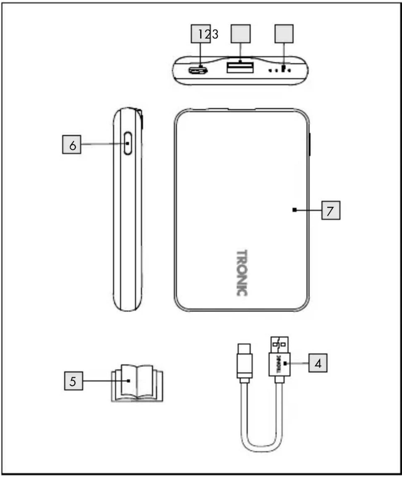 TRONIC TPB 5000 A1 - POWERBANKA - 1