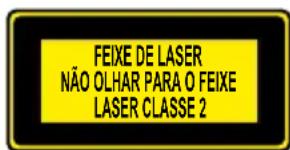MELINERA IAN 305984 - CUIDADO RADIAÇÃO LASER! NÃO OL-HAR PARA O RAÍO! CLASSE DE LASER 2 - 1