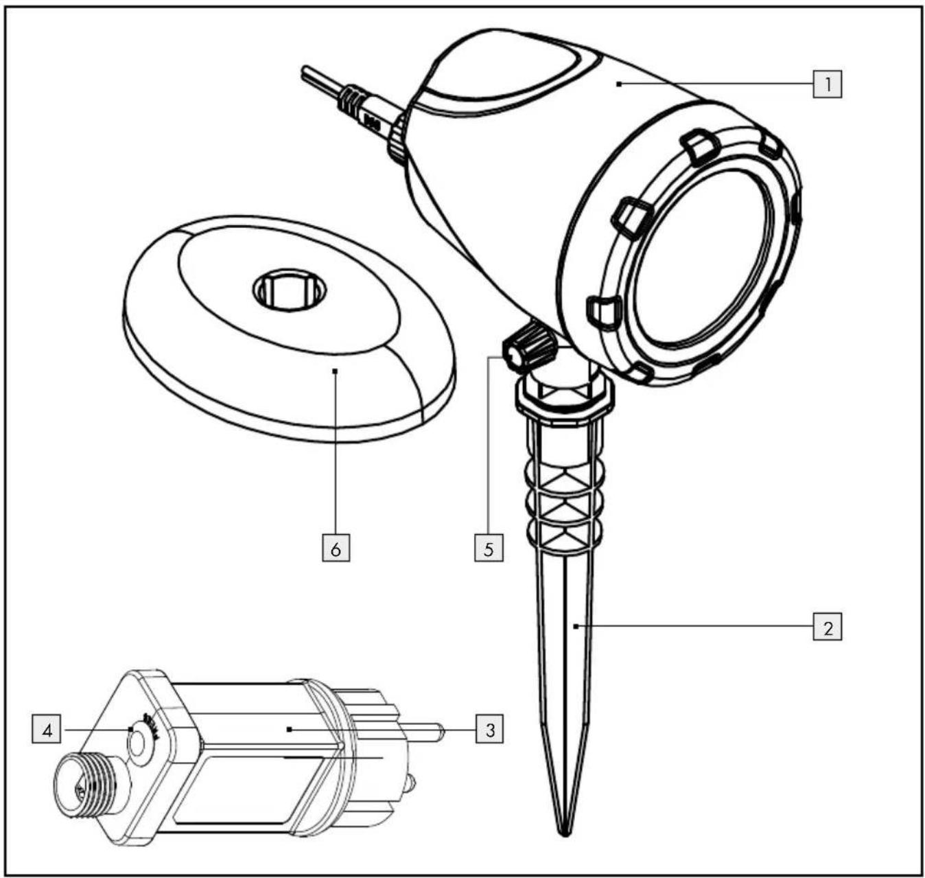 MELINERA IAN 305984 - LASER LIGHT PROJECTOR - 1