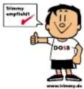 CRIVIT WS1370 - Der Trimmy, die Symbolfigur der Trimm-Dich-Kampagne und des DOSB, empfeht das Training mit diesen Nordic Walking Stöcken. - 1