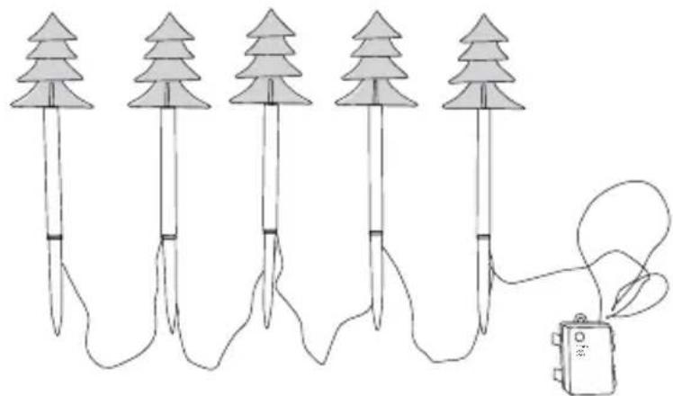MELINERA 10486A - CHRISTMAS LED STAKE LIGHTS - 1