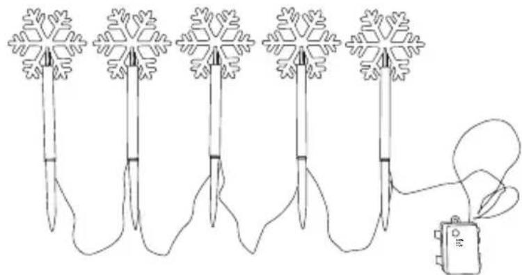 MELINERA 10486A - CHRISTMAS LED STAKE LIGHTS - 2