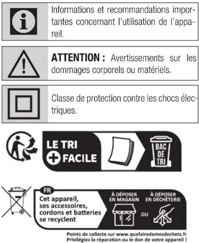 BEKO VRT 95929 VI - Symboles et leurs significations - 1