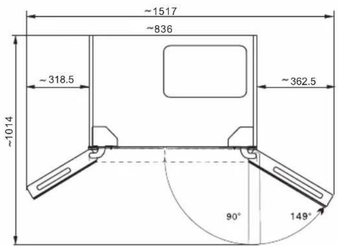 HOOVER HSC818EXWD - Installation dimension - 3