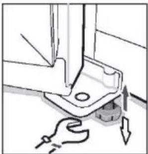 HOOVER HSC818EXWD - Ρύθμιση πλαστικών ποδιών - 1