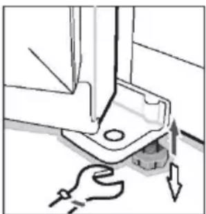 HOOVER HSC818EXWD - Kunststofffüße einstellen - 1