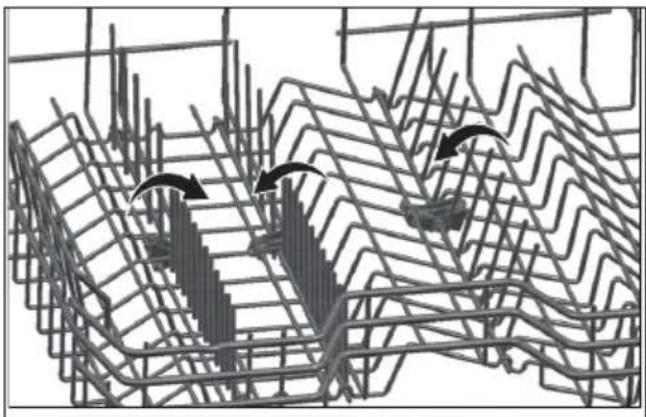 TEKA DFI 46950 XL - Tiges rétractables du panier supérieur - 1