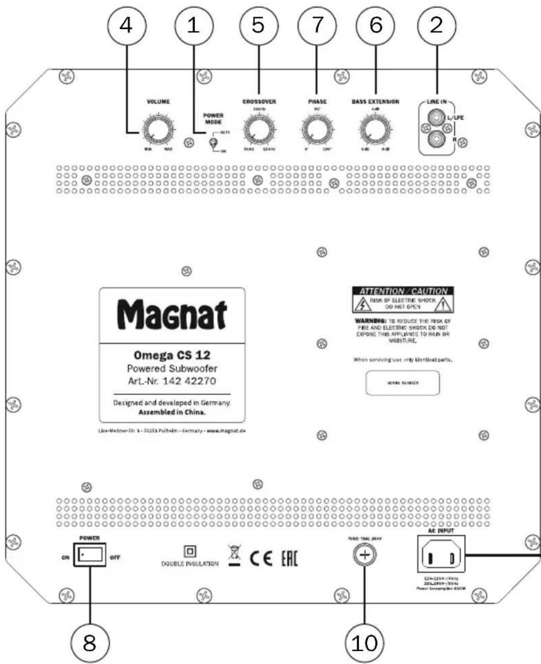 MAGNAT Omega CS 12 - Régulateur de bass extension (6) - 1
