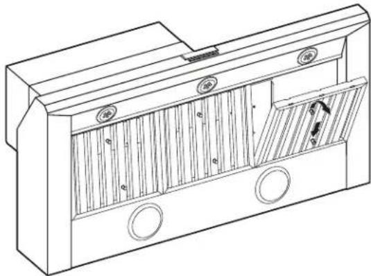 KITCHENAID KVWC958KSS - To Remove Metal Grease Filters: - 1