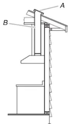 KITCHENAID KVWC958KSS - Installations d'évacuation typiques avec système de moteur de ventilateur interne - 1