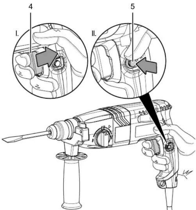 TROTEC PRDS 05230V - Mise en marche et arrêt du mode continu - 2