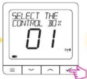 Salus SQ610RF - Pairing with Wiring Centre / Control Box (Install the Wiring Centre / Control Box according to the instructions included with product) - 6