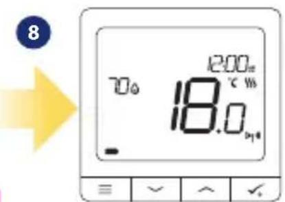 Salus SQ610RF - Jumelage avec la tête thermostatique TRV (Installez le TRV conformément aux instructions fournies avec le produit) - 8