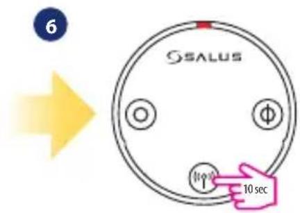 Salus SQ610RF - Jumelage avec la tête thermostatique TRV (Installez le TRV conformément aux instructions fournies avec le produit) - 6