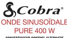 COBRA Pure Sine 400W - Branchement au port accessoire d'un vehicule - 2