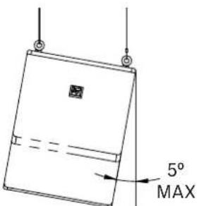 ELECTRO-VOICE EVC1122VIEN54 - Angles de suspension de tous les anneaux de levage de gauche à droite - 1
