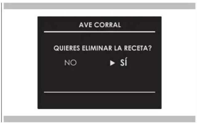 Fulgor Milano FCSO 4510 TEM - Borrar una receta Personalizada: - 1